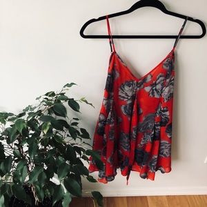 FREE PEOPLE || sheer flower slip ||